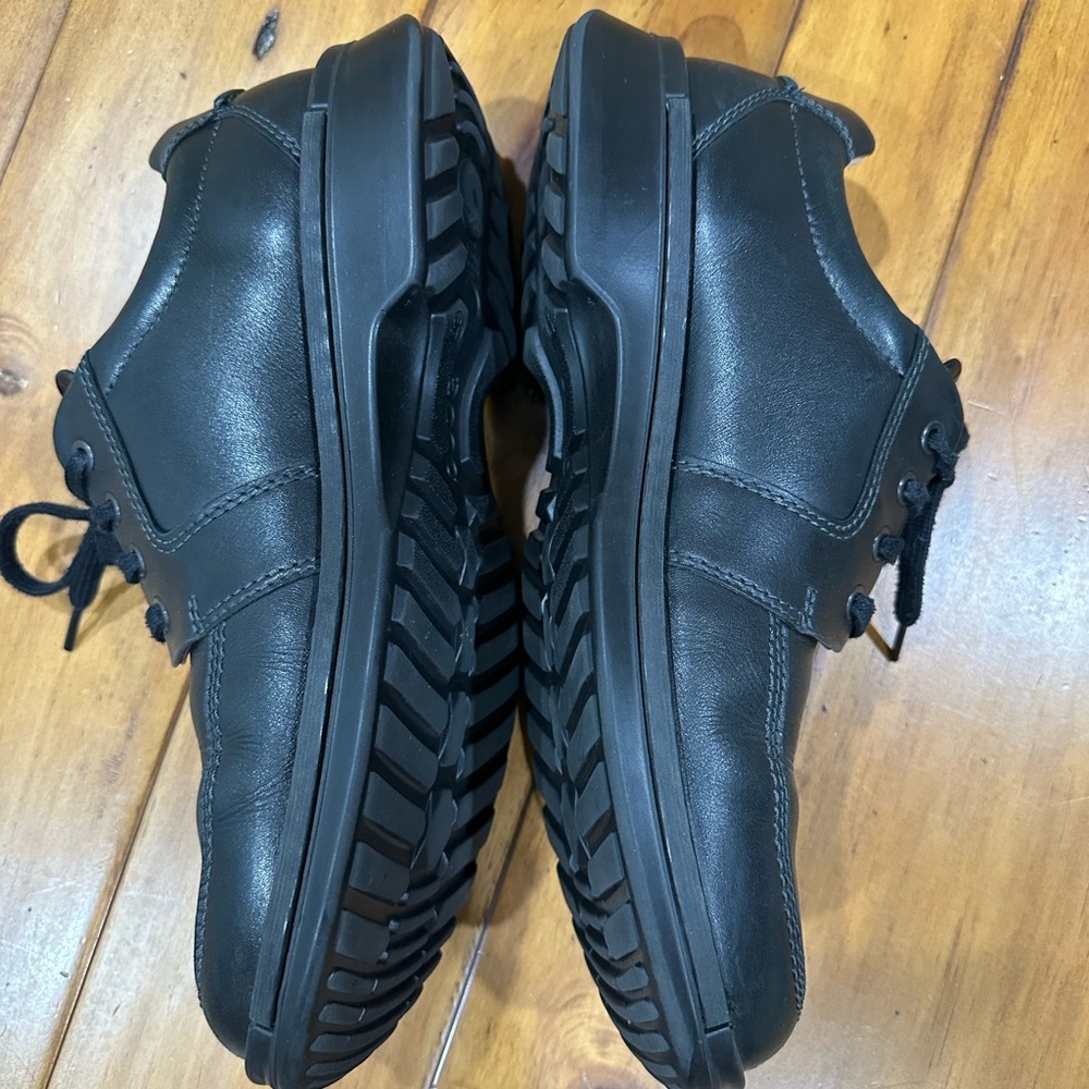 Ecco Black Leather Oxfords Excellent Preowned Condition Sz 10 US 43 EU - Picture 9 of 12